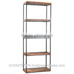Bookshelf With Black Frame and Reclaimed Wood thumbnail-1