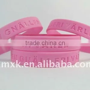 Custom Debossed Message Silicone Rubber Wristband thumbnail-1