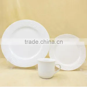 Hot Sale Cheap White Ceramic Dinnerware Set of 16pcs thumbnail-1