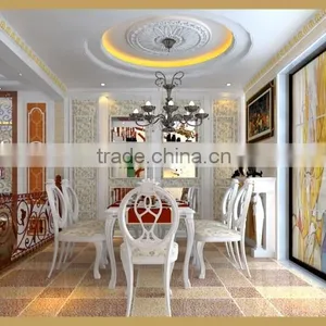 PU Lamp Panel European Carved Lamp Pool Ceiling Lamp Socket Crystal Light Decoration Lamp Panel PU Building Materials Wholesale thumbnail-2