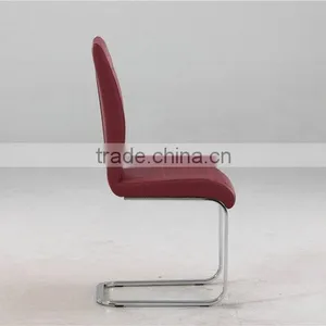 Hot Sale C602 Red PU Seat and Backrest With Unique Stitching Dining Chair thumbnail-2