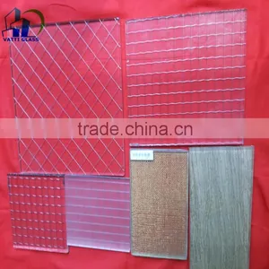 Clear/Colorful Wired Glass Price,Wired Glass Thickness ,Safety Glass for Building thumbnail-4