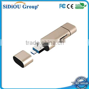 Sidiou Group USB Type-C Card Reader 1*USB 2.0 Port + 1*USB Type-C Port + Micro USB Port Card Reader With OTG Adapter thumbnail-1