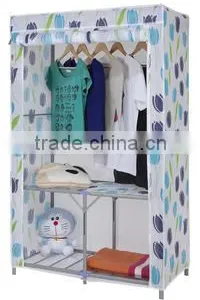 Bedroom Furniture Fashion New Style Clothes Wardrobe With Fabric Cover thumbnail-1