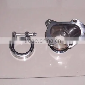 5 Bolt Turbo Downpipe Flange To 2.5" V Band Conversion Adaptor With V Band Clamp thumbnail-2