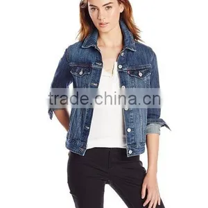 Top Design 2016 Women's Classic Trucker Jacket thumbnail-1