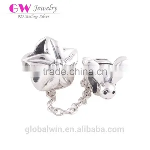 Silver Materials For Jewelry Safty Chain 925 Silver Women's Fashion Bee Charm Fine Jewelry thumbnail-1