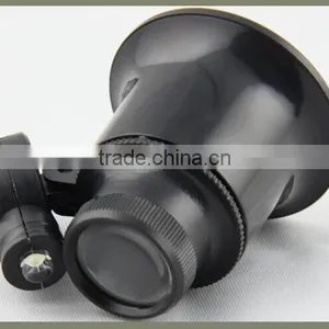 Round Plastic 20x Magnifier Lamp in Black thumbnail-1