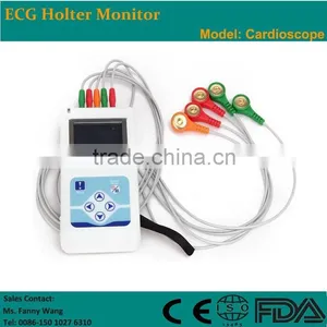 CE Approved 3 Channel 24-hour LCD ECG Holter Recorder System With Free Software-Cardioscope thumbnail-1