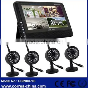 Outdoor Weatherproof Camera and 7" LCD Monitor DVR Wireless CCTV Kits thumbnail-1