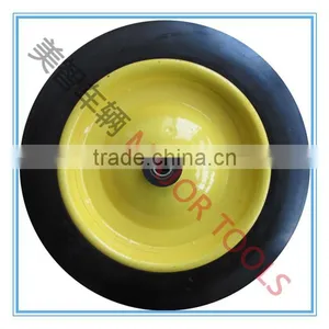 320mm Solid Rubber Yellow Wheel for Tool Carts thumbnail-1