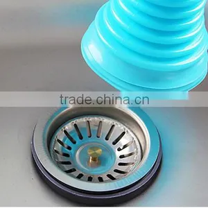 Cleaning Tool Plastic Cleaning Toilet Suck With Brush Portable Toilet Suck Drain Cleaning Tool thumbnail-1