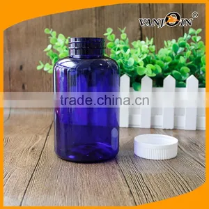 500ml PET Blue Plastic Pill Boston Bottle With Child Resistant Cap thumbnail-6
