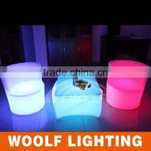 Modern Illuminated RGB High Table LED Cube Coffee Table thumbnail-1