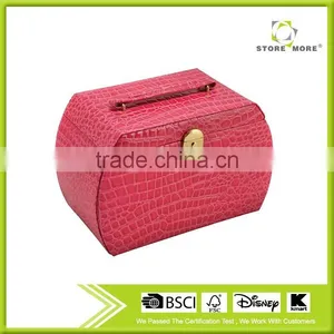 Crocodile Wood Portable Jewelry Display Cases/Red Cufflink Jewelry Case thumbnail-1