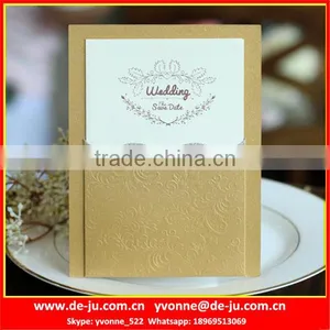 Green Carved Wedding Invitation Card Design thumbnail-1
