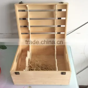 Two Layers of Six Bottles Wooden Boxes thumbnail-4