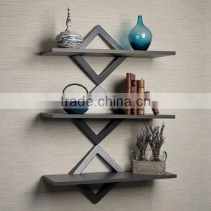Hot Sale Three Level Shelving System Mdf Wood Home Wall Decor Wall Floating Shelf thumbnail-1