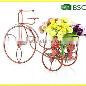 2017Garden Home Decor Iron Bike Plant Holder Bicycle Flower Pot Holder thumbnail-1