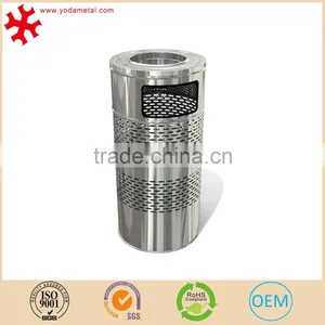 Shopping Mall Stainless Steel Ashtray Trash Waste Garbage Rubbish Bin thumbnail-1
