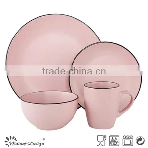 Ceramic Matt Glaze Sesame Dot Solid Color Breakfast Dinnerware Set thumbnail-5