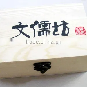 Cusom Logo Engraved Natural Paulownia Wooden Teabox thumbnail-2