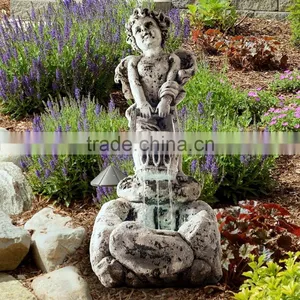Pure Garden LED Lighted Cherub Fountain With Pump thumbnail-1