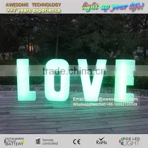 Wireless Free Standing Wedding Decoration Light Bulb Led RGB Love Letter thumbnail-2