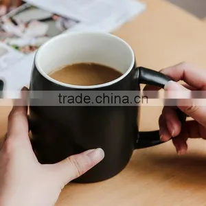 Cheap Promotional Customized 14oz Pottery Novelty Barrel Shaped Coffee Mug Cup thumbnail-6