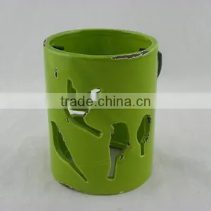 Bird Hollow Ceramic Antique Hurricane Lamps thumbnail-1