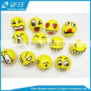 High Quality 5cm Soft Foam PU Solid Emoji Custom Anti Stress Ball for Promotional Toys thumbnail-1