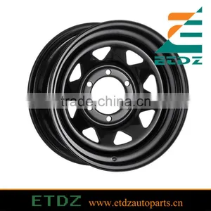 16 x 7 6 Spokes Steel Black ET0 Steel Wheel for MAZDA B Series thumbnail-1