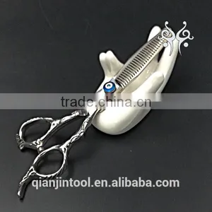 QJ-S12 Sword Blade Hair Scissors Professional Scisssors Set With Engraved Handle thumbnail-4