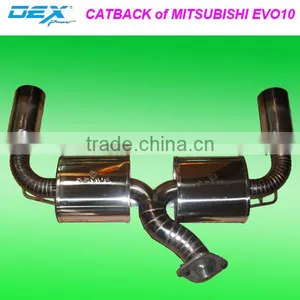 Muffler Exhaust Tuning Racing Silencer Stainless Steel 304 Catback for Mitsubishi EVO 10 Performance Auto Parts thumbnail-1