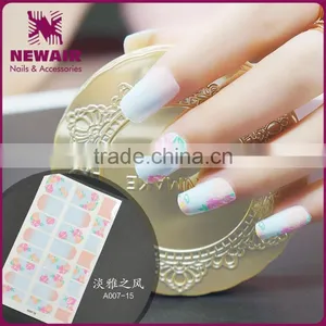 2017 Water Transfer Printing UV Gel Feather Design Nail Foil Sticker thumbnail-1