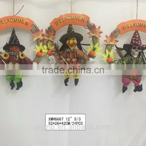 Straw and Fabric Scarecrow for Autumn and Harvest Decoration thumbnail-3