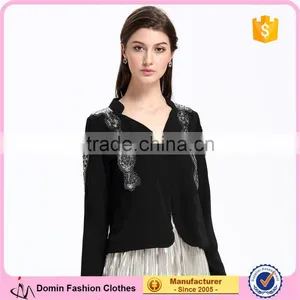 Domin Fashion Beading and Sequin Ladies Tops Latest Design thumbnail-1