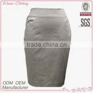 Latest Fashion Design Elegant Women's Office Skirts With Back Zipper thumbnail-1