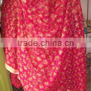 Embroidered PHULKARI GEORGETTE DUPATTA SHAWL thumbnail-1