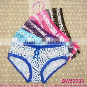 Women Sexy Hot Images Mix Color Briefs With Lace Stock Fashion Dress Lace Briefs thumbnail-1
