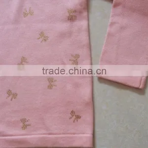 Fine-knit Kids Pullover Sweater in 100% Cotton With Sequined Appliques(BKN5323) thumbnail-3