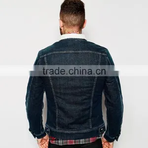 Winter Fashion Warm Black Denim Jacket Men With Fur thumbnail-2