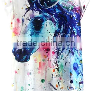 Hot Sale Sublimation Ladies T-shirt Print Design, Summer Ladies Top t Shirt thumbnail-4