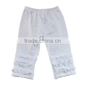 Wholesale Toddler Leggings Fitting Ruffle Boutique Girls Pants Kids Cotton Pants thumbnail-3