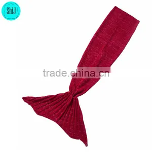 ShiJ 195*90cm 730g Crochet Mermaid Blanket thumbnail-1