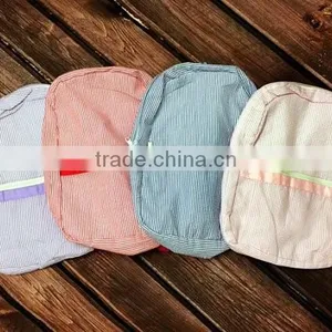 Monogrammed Toddle Seersucker Backpack thumbnail-5