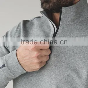 Wholesale Custom Long Sleeve Sweatshirt Blank Quarter Zip Sweatshirt for Men thumbnail-5