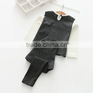 High Quality Cotton Soft Two Pieces Set Casual Girls Boutique Clothing Set thumbnail-4