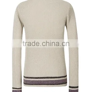 2017 Womens Round Neck Tight Fitted Knit Pullover Distressed Sweater Design With Lowest Price thumbnail-4