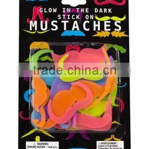 Adhesive Glow in Dark Beard Party Favor Glowing Mustache Toys thumbnail-2